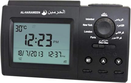 ساعة الفجر الرقمية ALFAJR – بأذان كامل لجميع الصلوات وتقويم هجري وميلادي